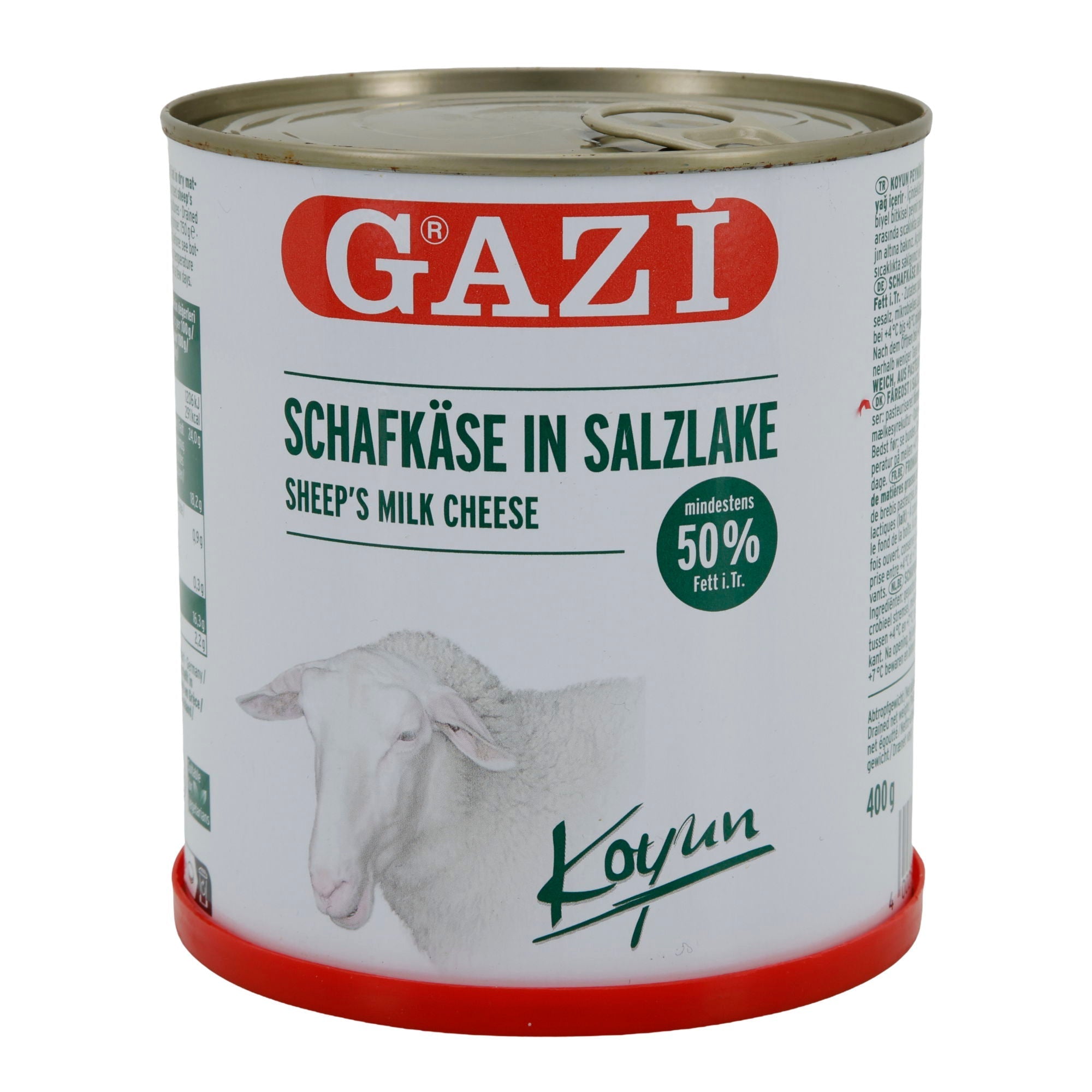 Schafskäse GAZİ | Schafskäse in Salzlake | 50 % Fett i. Tr. | 750 g Dose GAZI